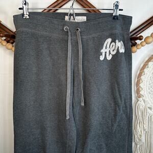AERO Aeropostle Gray Wide Leg Flare Lounge Pants